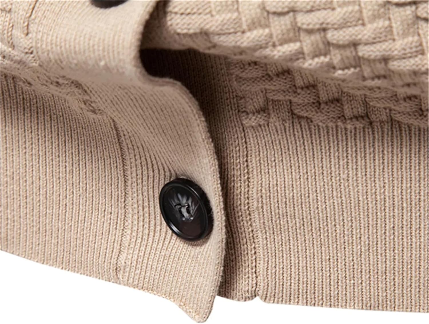 Men's V-Neck Button-Up Cotton Cardigan Sweater Casual Knit Sweater Cardigans for Men