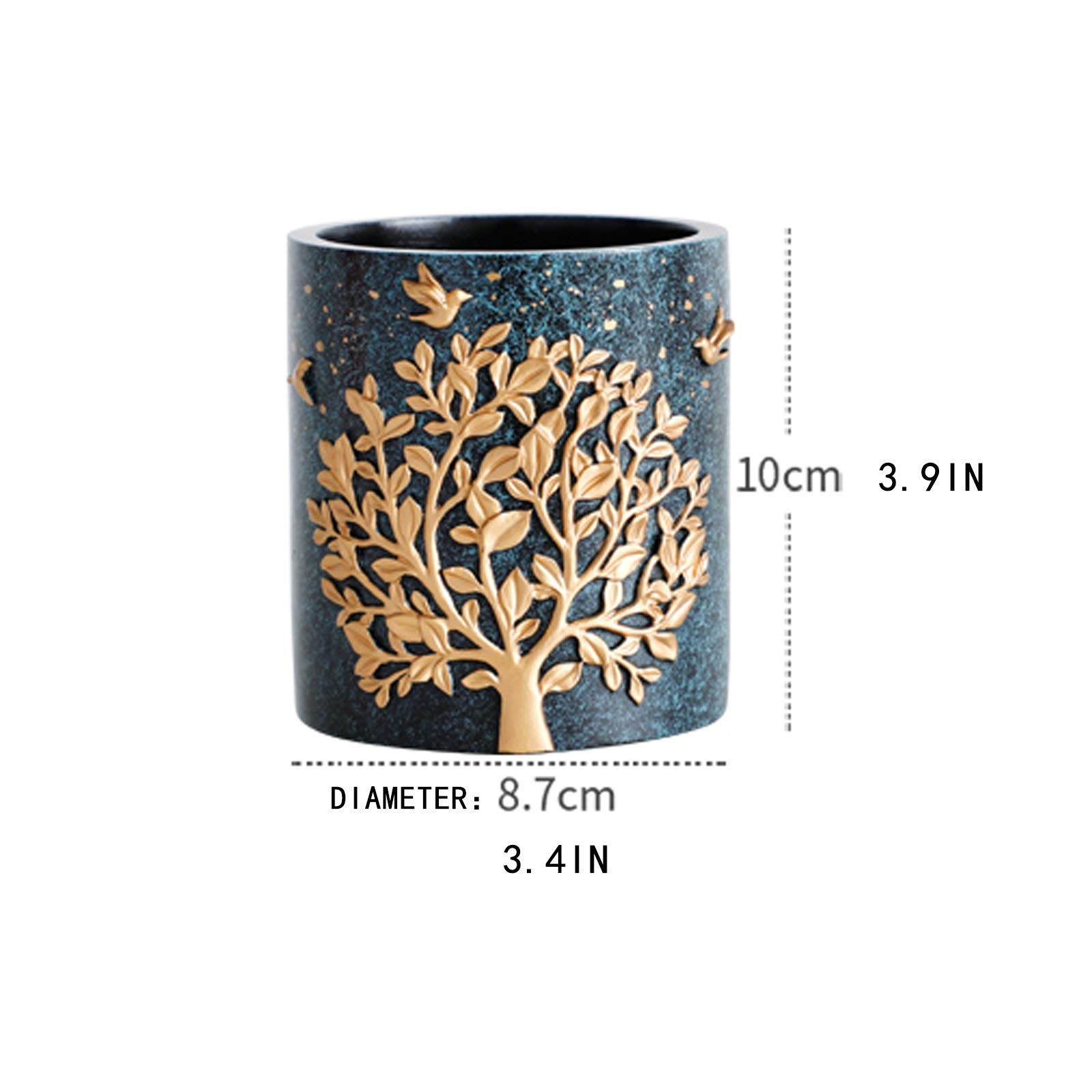 Stifteköcher Stiftbecher Harz Runde Stifthalter Modernes Einfache Niedliche Bleistift Tasse Pot Studt Schreibtisch Liefert Pen Bucket Schreibtisch Organizer Make-Up Pinsel Holder Stifteköcher Schreibt