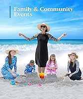 Vista 7 de Vestido de natación Shira Modest para mujer, manga 34, cubierta Tznius, protección solar UPF 50+, secado rápido