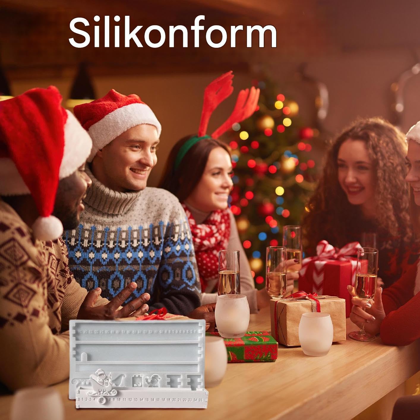 Adventskalender Silikonform 25 Tage Weihnachtskalender Formen Für Festtage | Für Gips Seife Kerze Schokolade Anfänger Und Enthusiasten
