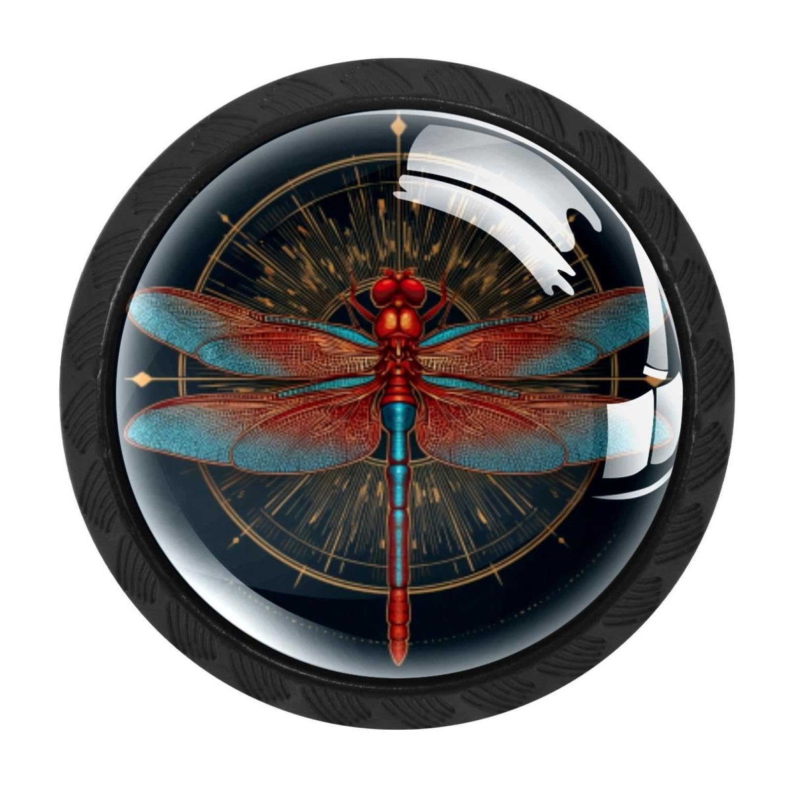 CHENZZZZ 4 Pack Retro Dragonfly Kitchen Cabinet Knobs Drawer Knobs Door Dresser Handles for Personalized Gifts Great for Any Occasion