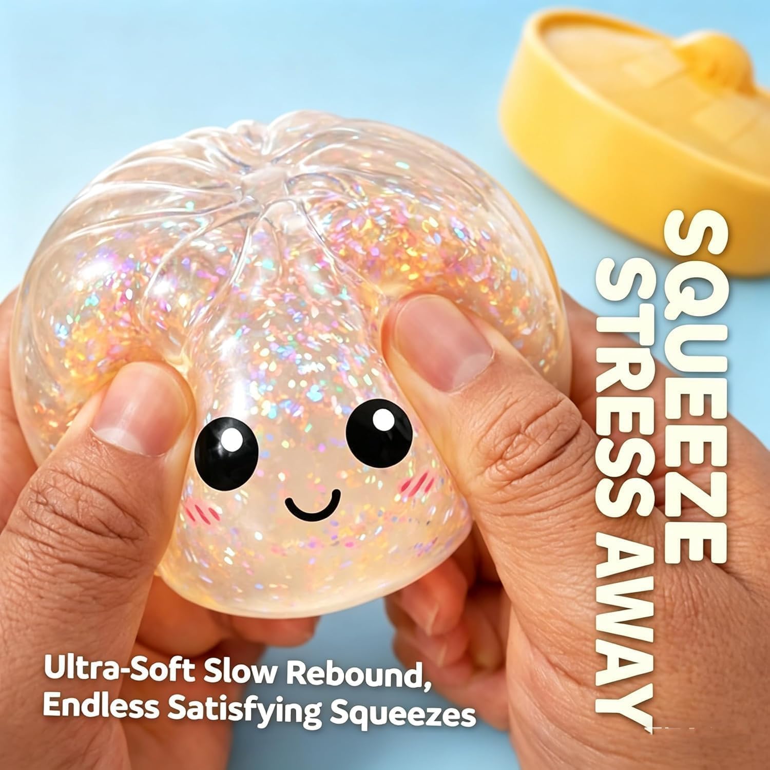DaMpLiNg Squishy Ball | DaMpLiNg Squishy Blind Box | Cute Big DaMpLiNg Stress Ball | Fidget Sensory Toy for Adults Anxiety Relief | ( Rendom Pic of 1 Multicolour ) — Amazon image 2