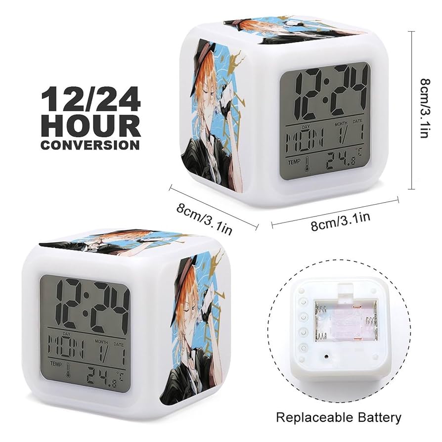 Amazon.co.jp: 文豪ストレイドッグス 目覚まし時計 時間どおりに