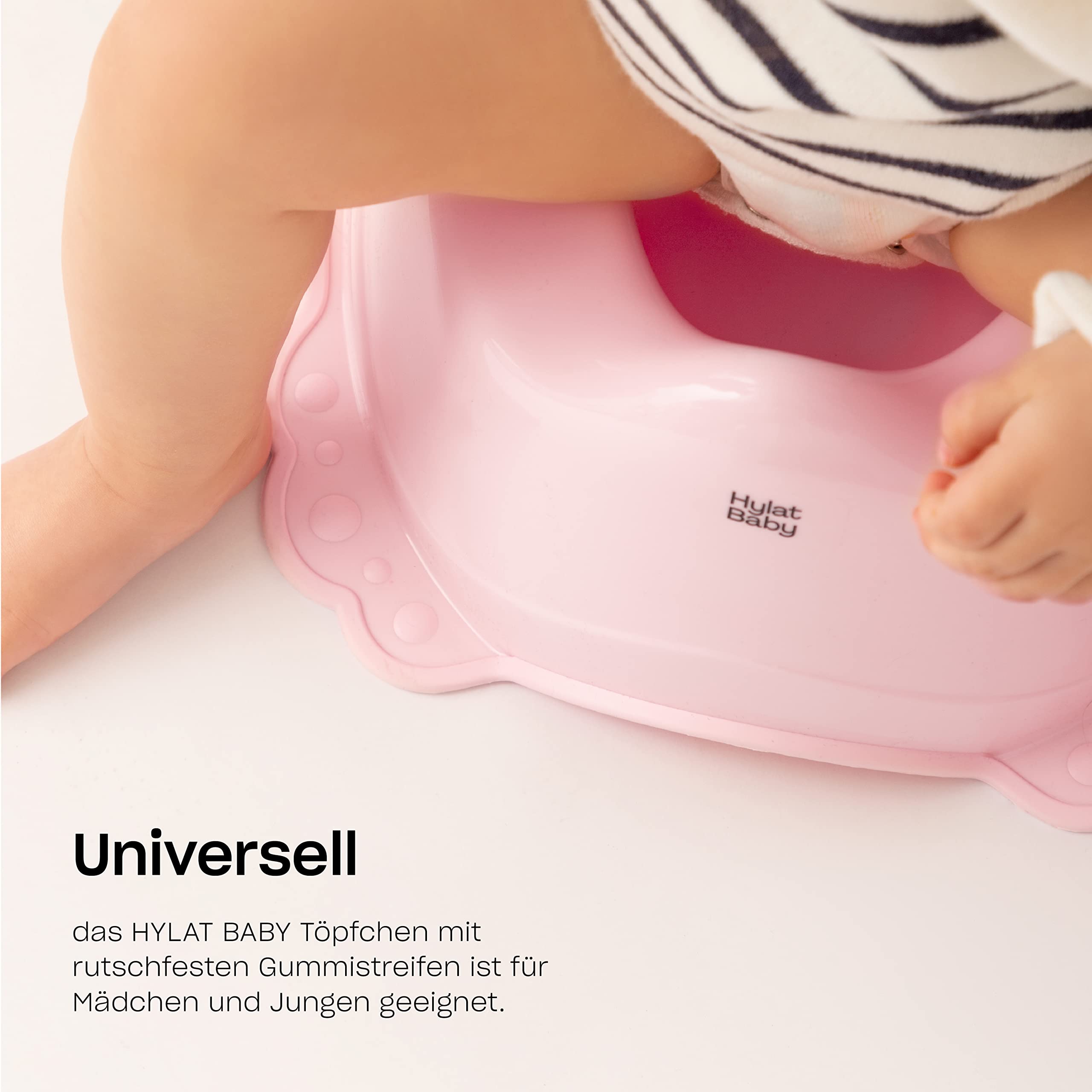 Hylat Baby 3in1 Töpfchen-Set für Kinder - Toilettensitz, Tritthocker & Töpfchen - Kindertoilette fürs WC-Training - Sicher & Komfortabel Farbe - Rosa, Motiv - Friends