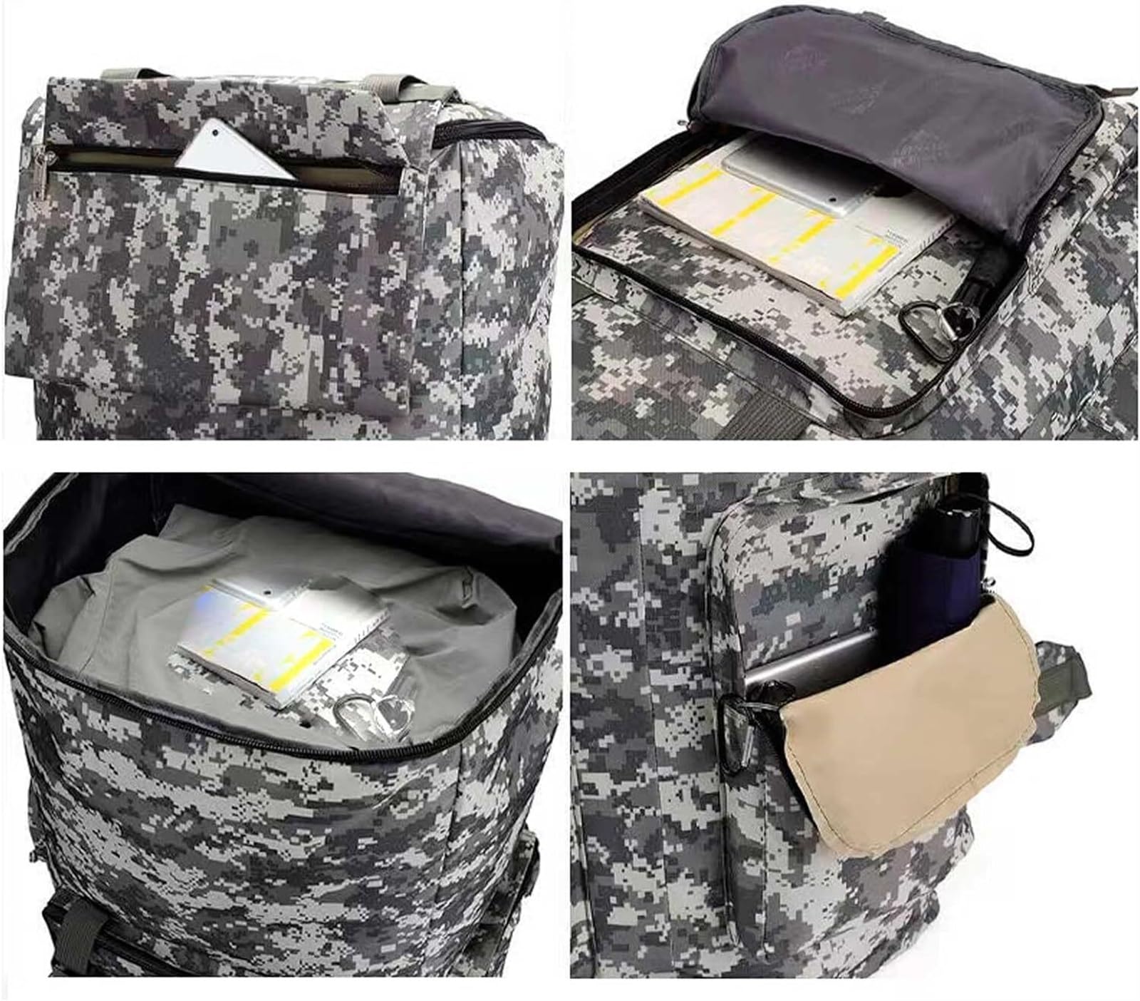 Reiserucksack mit großer Kapazität, multifunktional, wasserdicht, Camping-Rucksack, Outdoor-Sport, Oxford-Tuchmaterial, Wanderrucksack, Camping-Tasche (A)