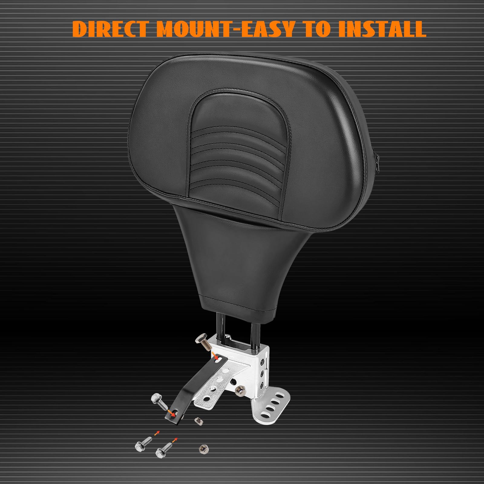 Schienale conducente per Harley Touring 1997-2025, schienale regolabile plug-in Riders con tasca per Road/Street/Electra Glide Ultra Limited Classic Road King Sostituire P/N Kit di montaggio