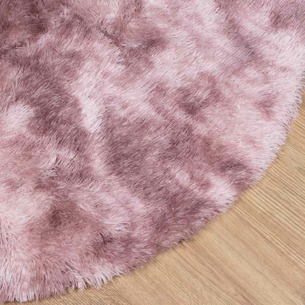 Tapis Shaggy à Poils Longs NAVARRA Rose poudré, 240 x 240 cm, 100 pour Cent Polyester, Dessous antidérapant, pour Salon Chambre Bureau, Moelleux au Sol