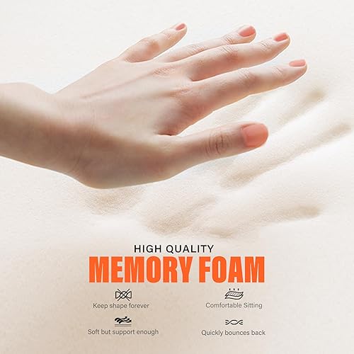 Miniatura 5 de WAOAW Cojín de asiento cojines de silla de oficina almohada de trasero para sentarse durante mucho tiempo almohadilla de espuma viscoelástica para