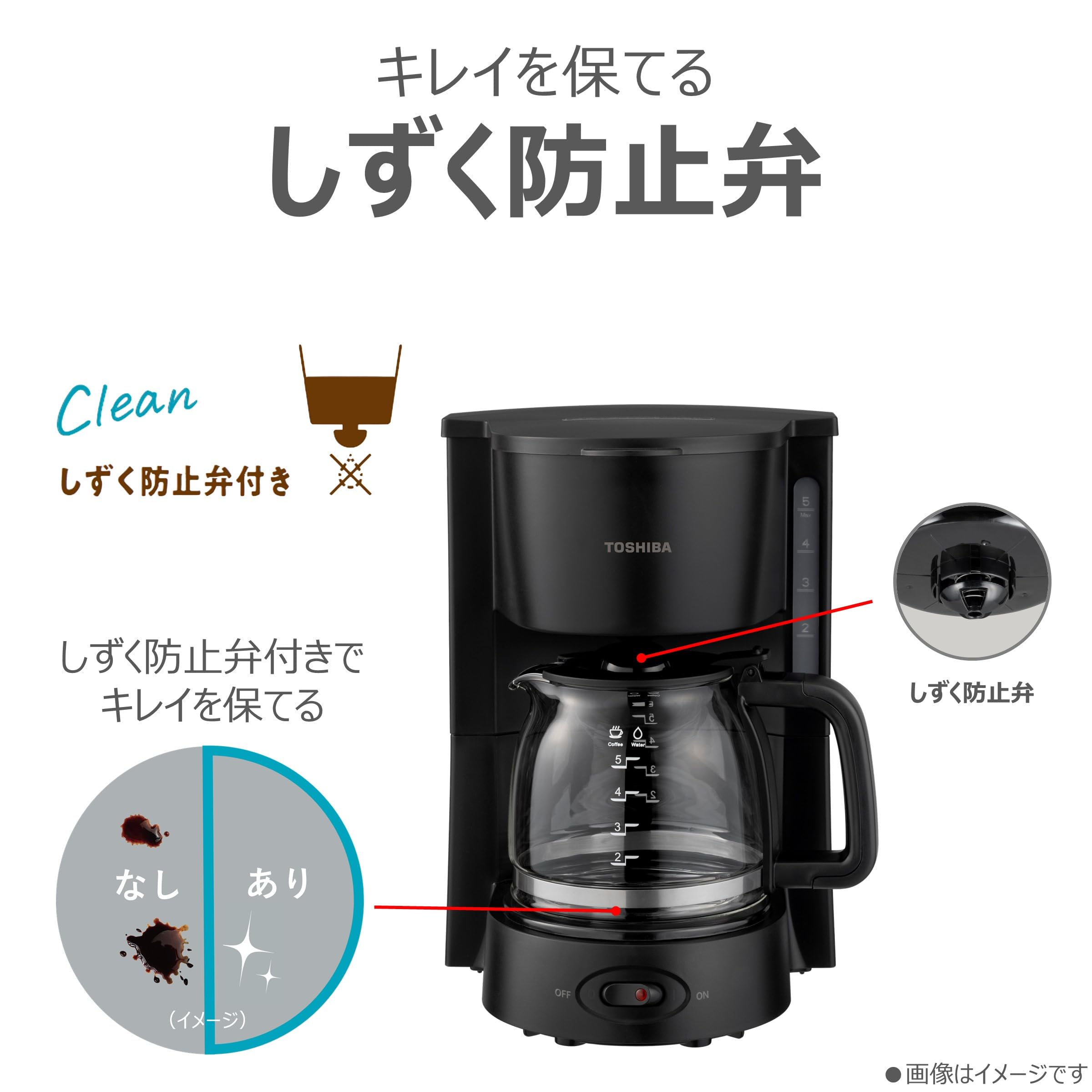 Amazon | TOSHIBA(東芝) コーヒーメーカー HCD-5B(K) 紙フィルター不要