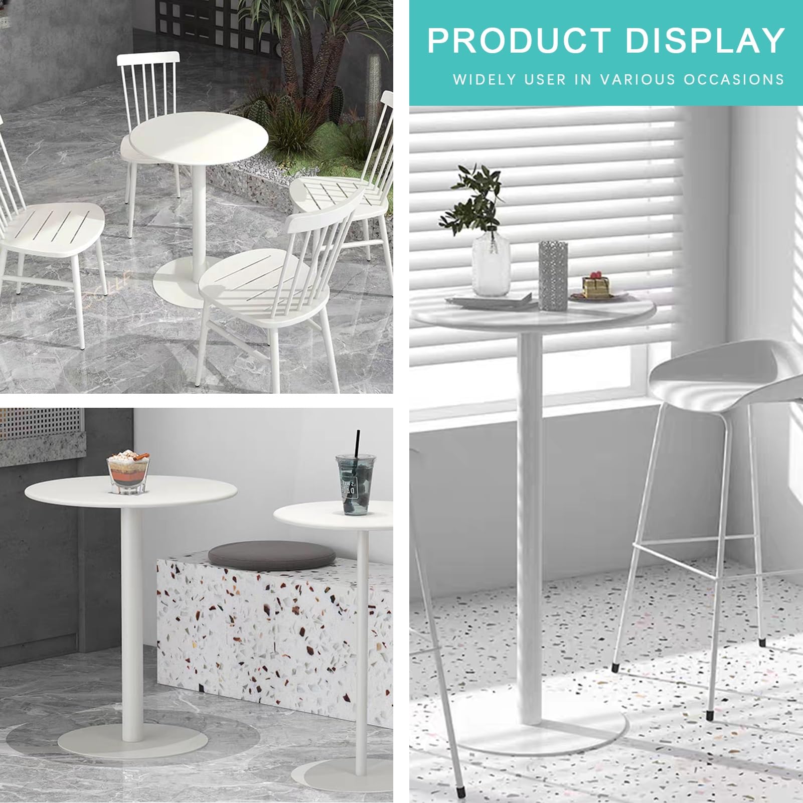 Amazon｜ハイテーブル、ラウンドバーテー​​ブルパブダイニングハイ