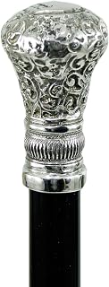 Cavagnini, Walking cane in wood and pewter, liberty, elegant cane customizable. Made in Italy