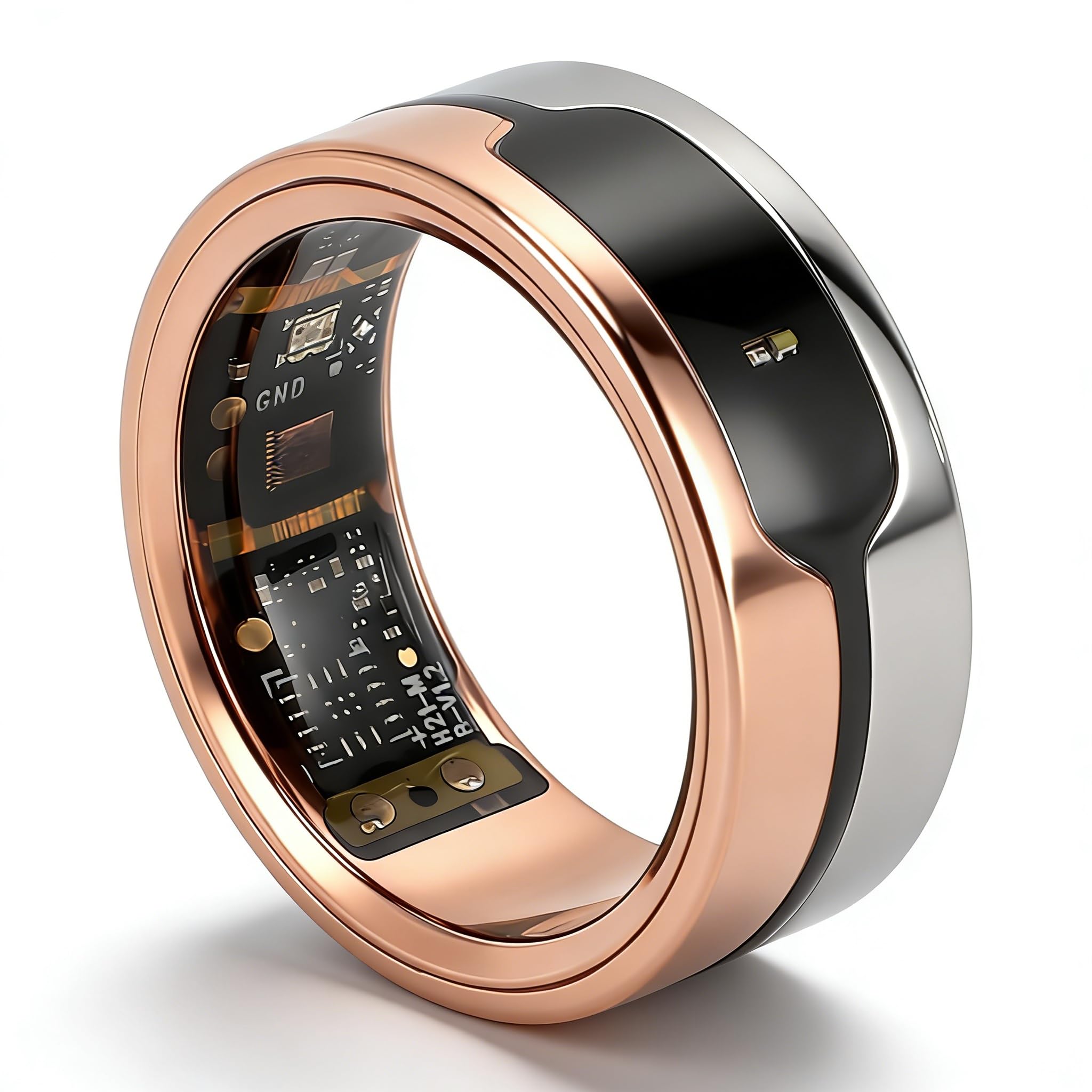 Smart Ring Health Tracker, Touch Control Fitness Smart Ring with Charging Base, Sleep Tracking Wearable, Waterproof, 4-6 Days Battery Life (Size 8)-image-5