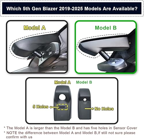 Miniatura 2 de Mangoal Cámara de tablero 4K personalizada para Chevy 5 generación Blazer 2019-2023 (modelo B), L LT RS Premier, aspecto OEM integrado, video UHD