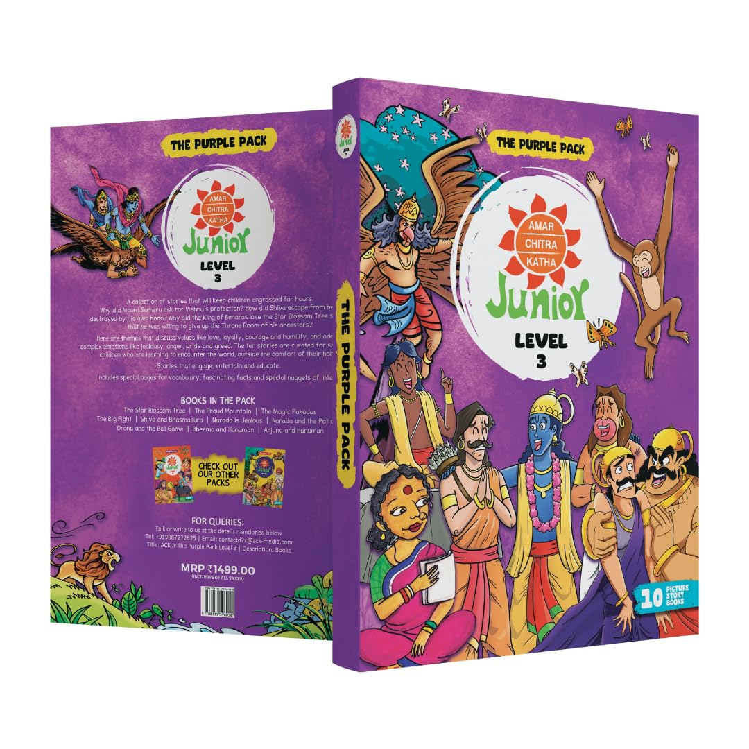 ACK Junior Pack: Level 03 | Ages 5-8 years | Toddlers & Young Kids Comic Books | Indian Folktales, Humor and Mythology | Illustrated Children's Comics | Amar Chitra Katha