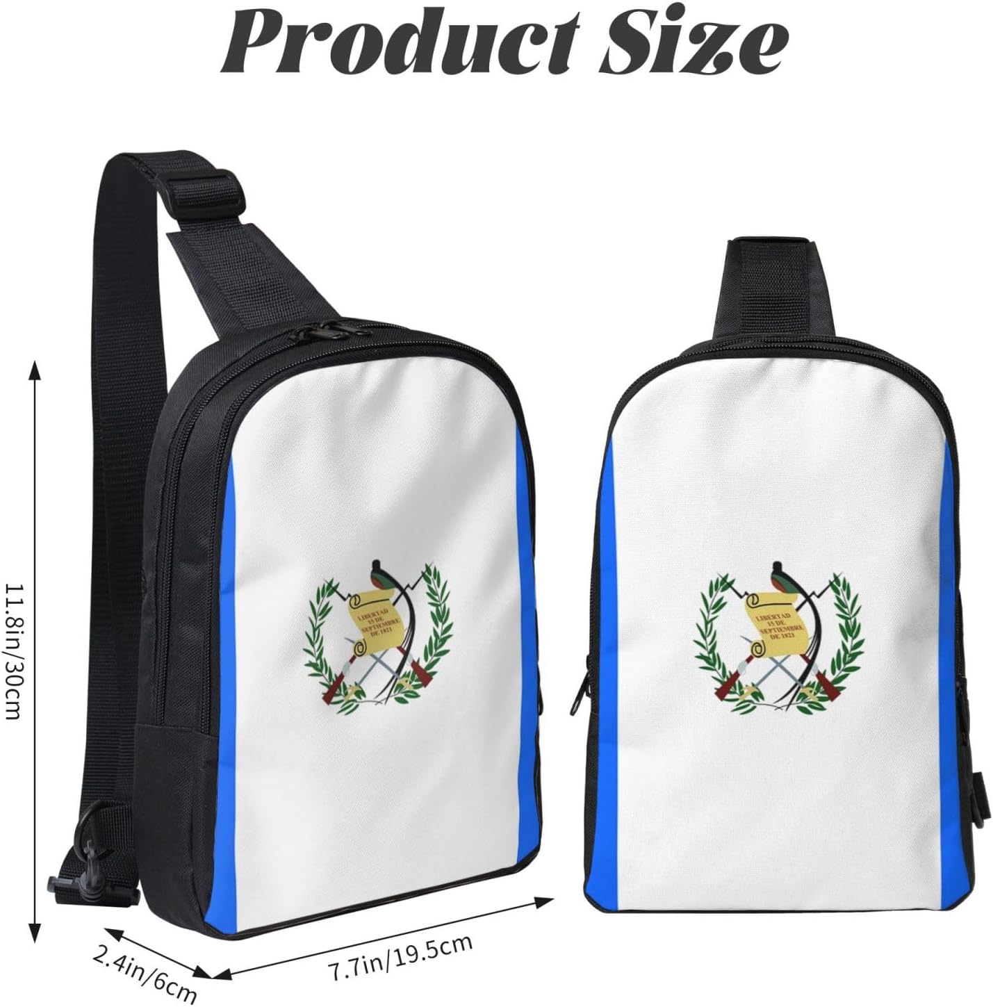 Guatemala Flag Mini Crossbody Sling Backpack Shoulder Chest Bag Daypack for Hiking Traveling