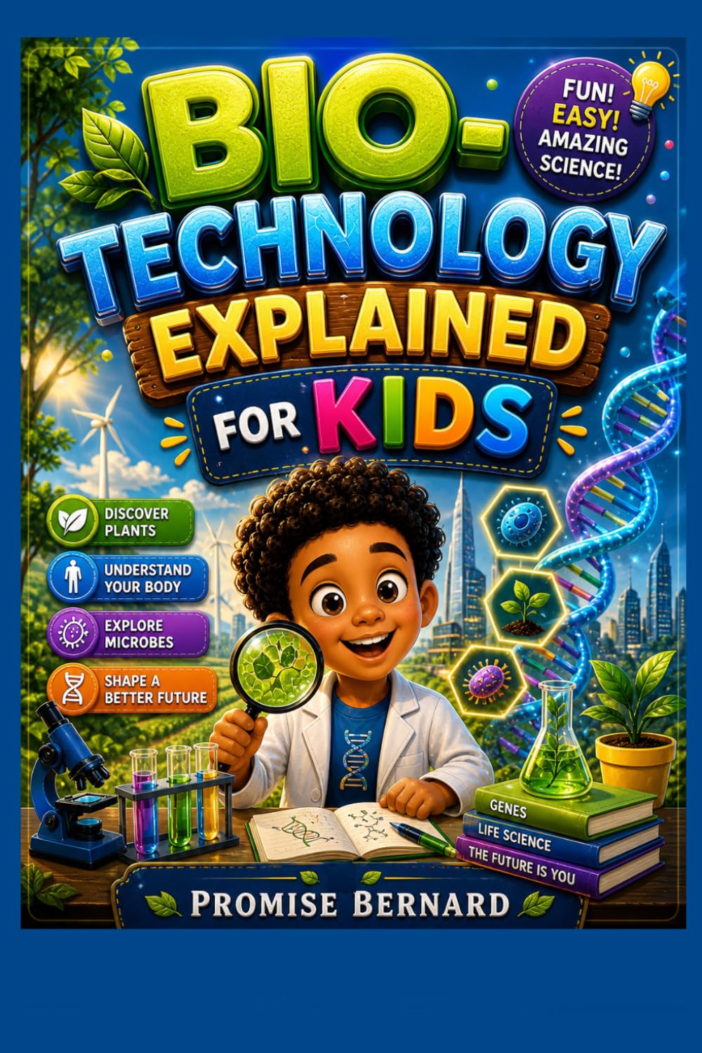 BIO-TECHNOLOGY EXPLAINED FOR KIDS: introduces children to the simple wonders of biotechnology in a way they can truly understand and enjoy.
