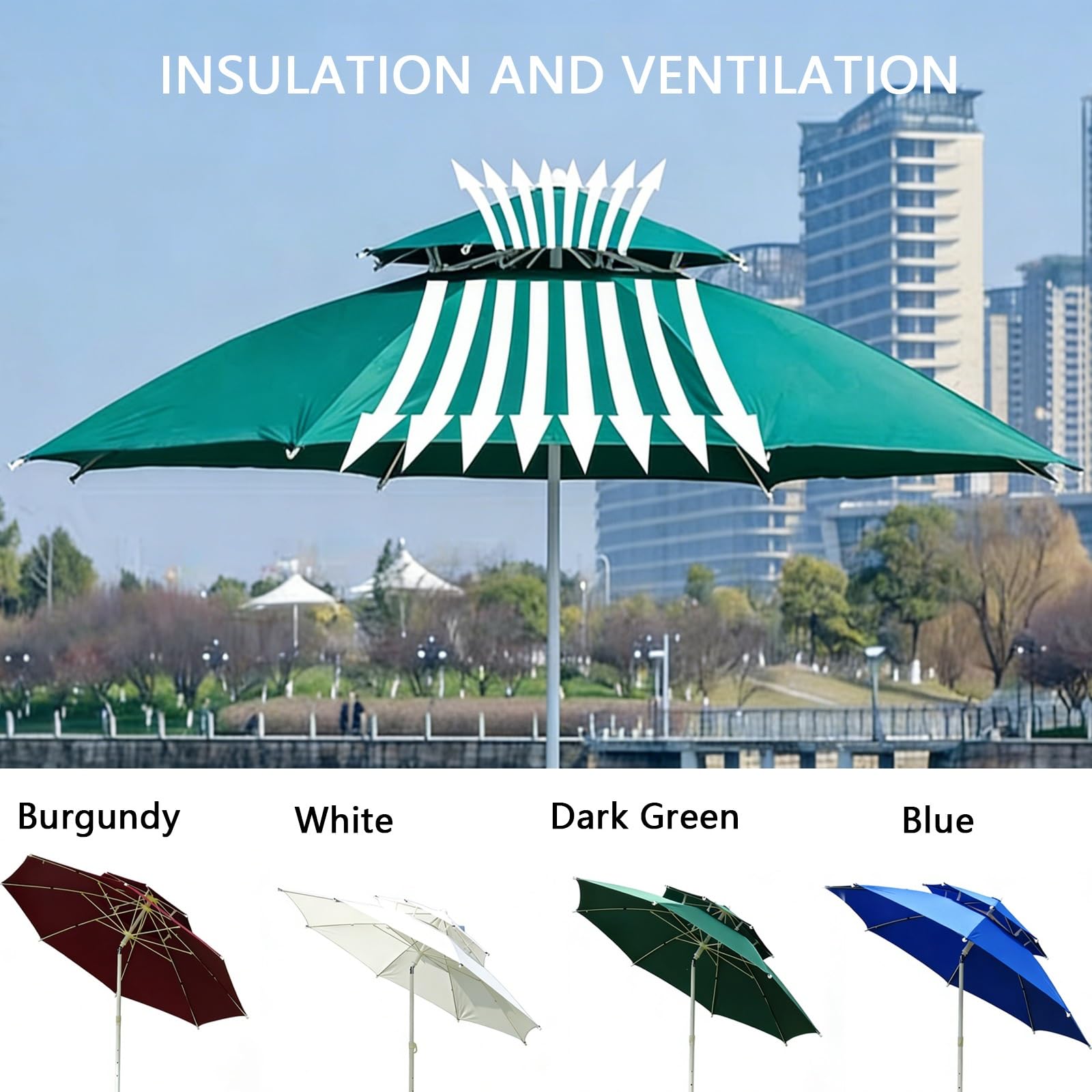 8,2 m, parasol ogrodowy na stół na zewnątrz, duży aluminiowy parasol offsetowy, 8 solidnych żeber, na plażę, patio, basen, podwórko i do ogrodu