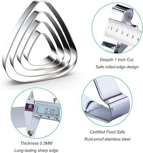 Miniatura 3 de Juego de cortadores de galletas de maíz caramelo para Halloween/otoño, Acción de Gracias, 5, 4, 3, 2 pulgadas, 4 piezas, molde de cortador de