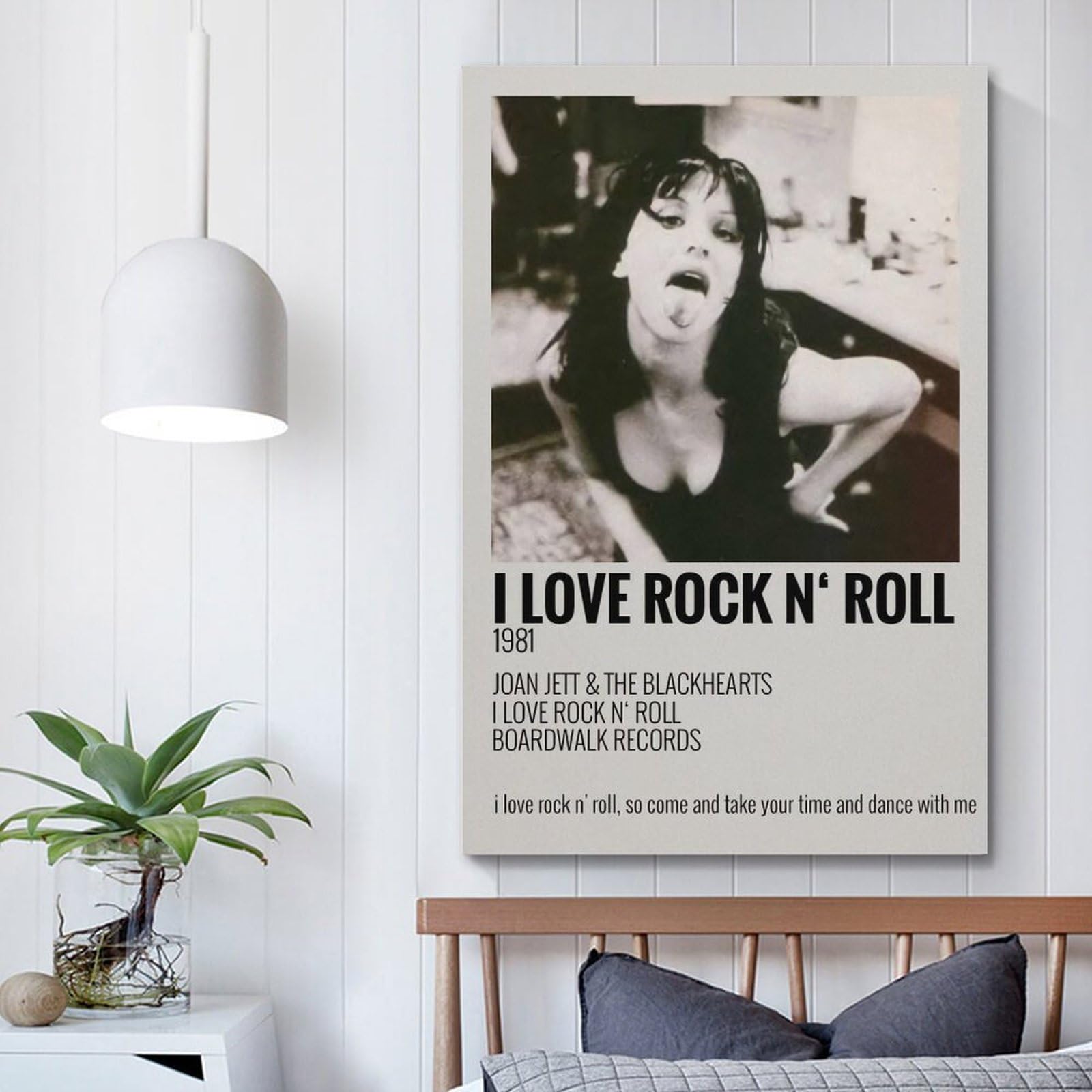 Poster « I Love Rock N' Roll » 60x90 Cm - Déco Murale Vintage - Salon, Chambre - Sans Cadre