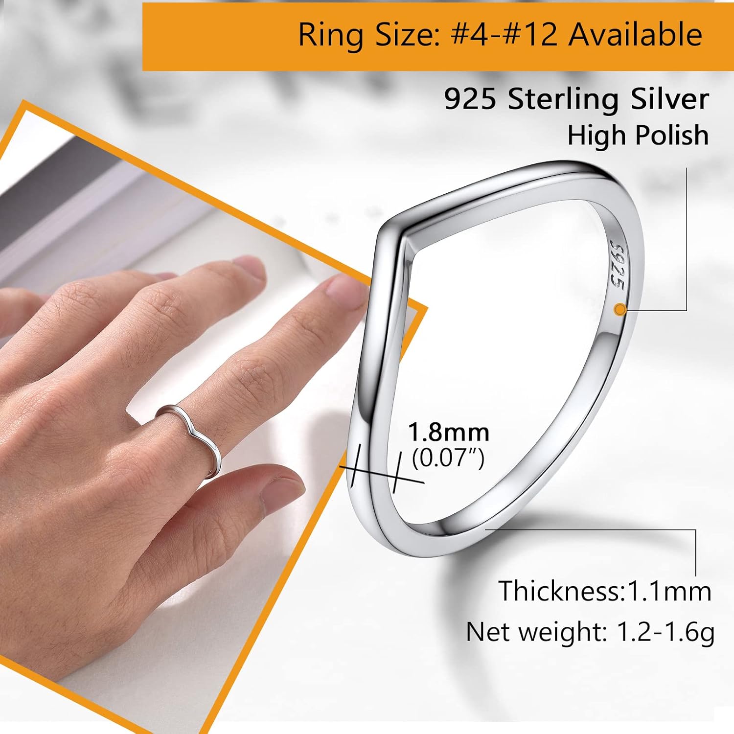 PROSILVER 925 Sterling Silver Rings for Women, 2mm/3mm Wedding Band, Dainty Triple Rings, Cuban Link, Celtic Knot, X Cross Rings, Comfort Fit, #4-#12, Boxed