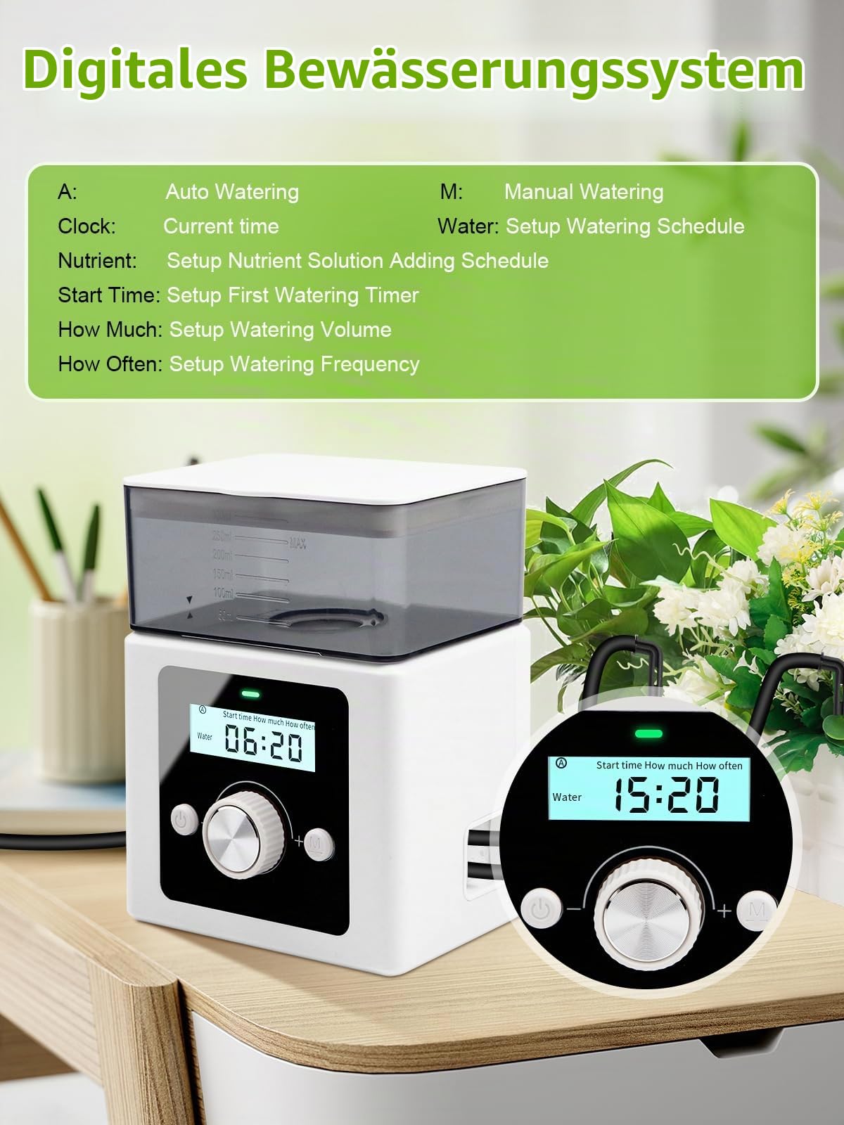 Automatisches Bewässerungssystem, Automatische Bewässerung für Zimmerpflanzen,DIY Automatisch Bewässerungssystem für Pflanzen im Innenbereich, ideal als Urlaubsbewässerungssystem
