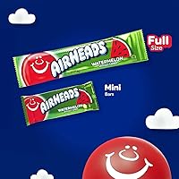 Vista 3 de Airheads Barras de caramelo de tamaño completo, varios sabores de frutas, paquete variado a granel, envueltas individualmente para adultos y niños
