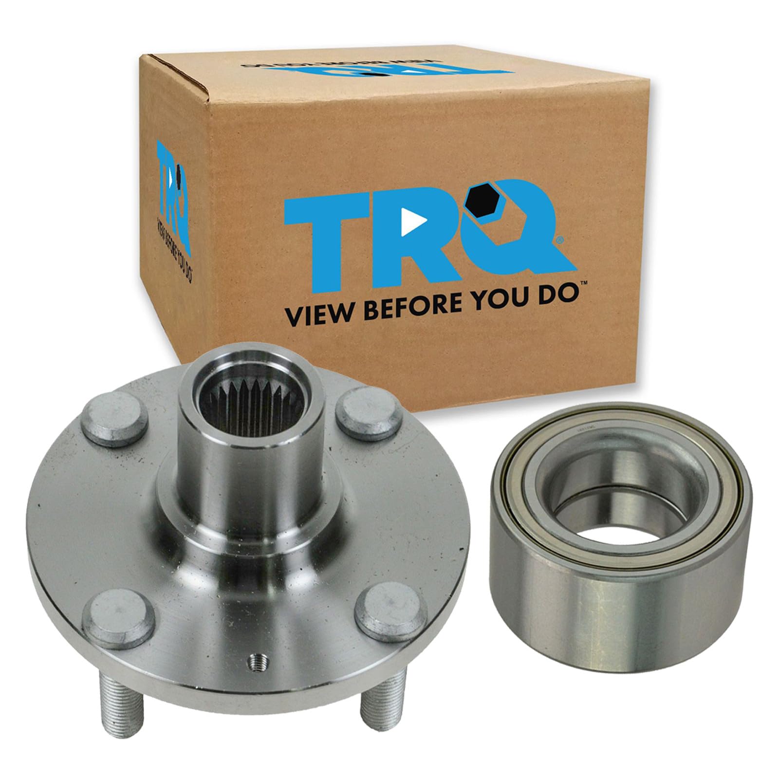 TRQ 2 Piece Front Wheel Bearing &amp; Hub Assembly Set