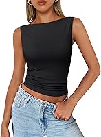 Trendy Queen Women's Sleeveless Boat Neck Crop Tank Top - Cute Summer Vacation Going Out Blouse 2024