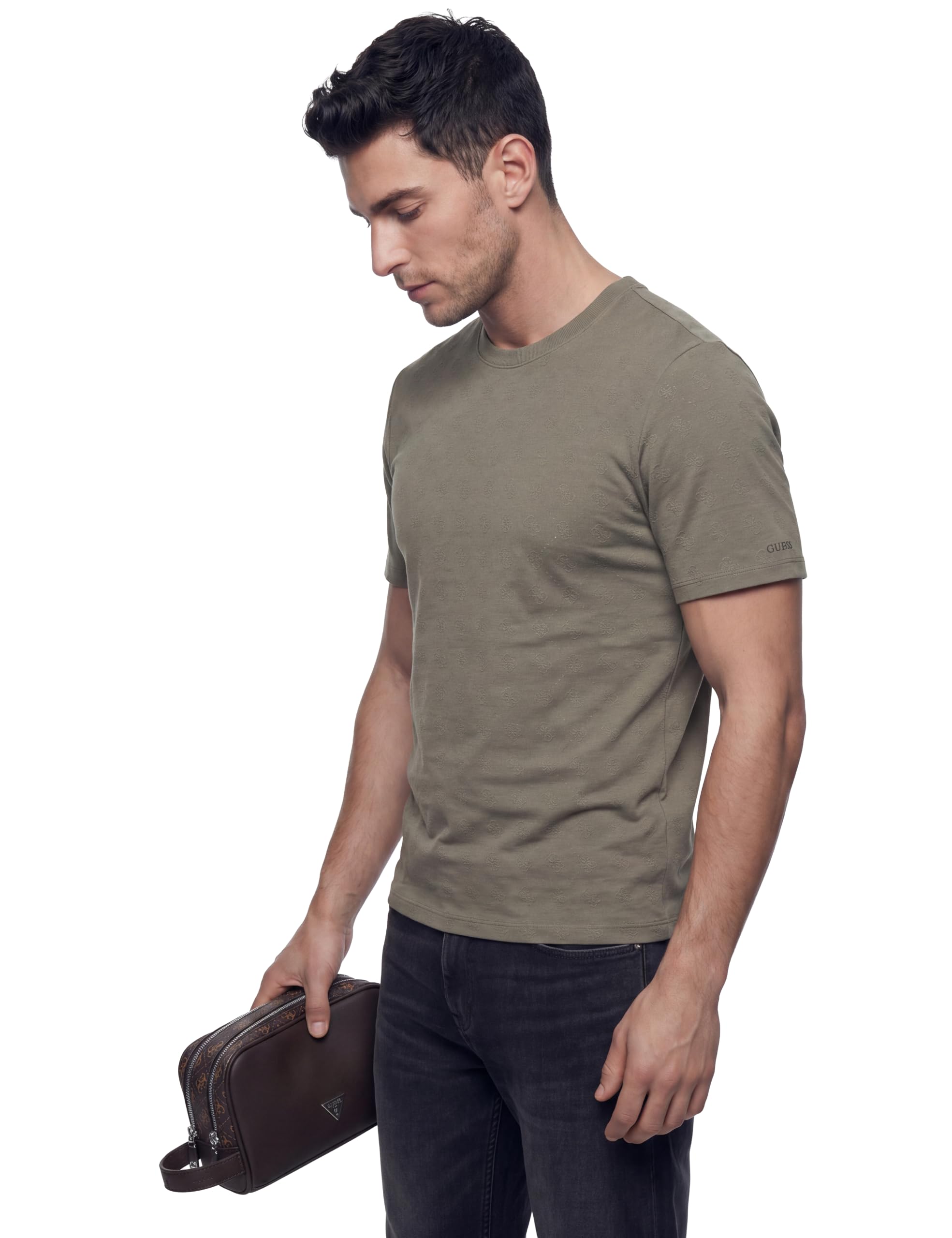 Guess Uomo Accessorio Sydney Small Necessaire Marrone