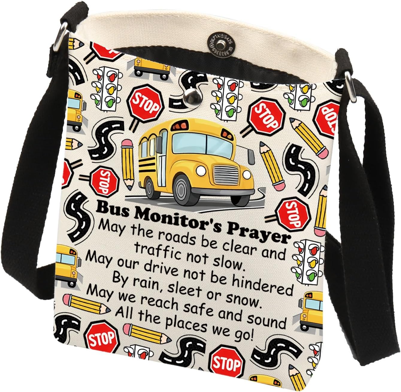 Bus Monitor Prayer Crossbody Bag School Bus Monitor Appreciation Gift End Of Year Bus Driver Thank You Purse Shoulder Bag - Image 5