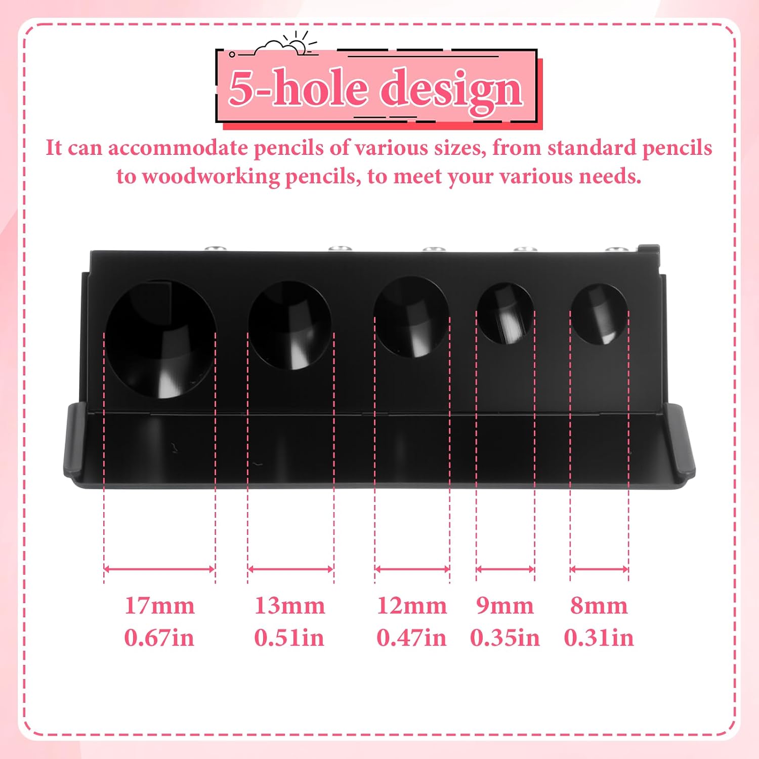 2 Pack Eyeliner Sharpener 5 Hole Cosmetic Long Point Pencil Sharpener Eye Pencil Sharpeners with Plastic Lid Cosmetic Manual Tools for Eyeliner Eyebrow Lip Liner Pencils(Black, Purple)