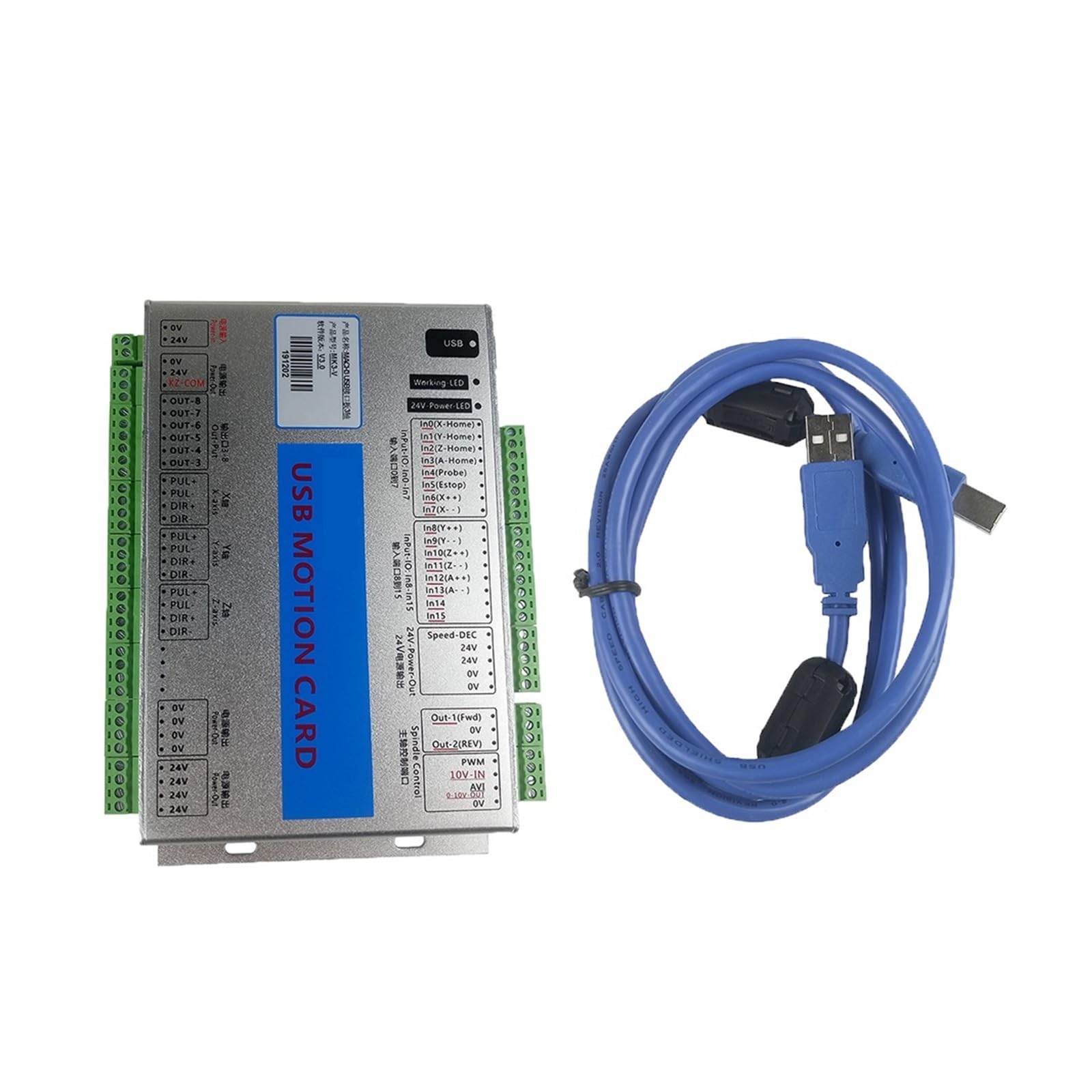 Kit CNC Controlador XHC MKX-V 3 4 6 Ejes Tarjeta de Control de Movimiento USB Volante Colgante MPG inalámbrico WHB04B(6AXIS)