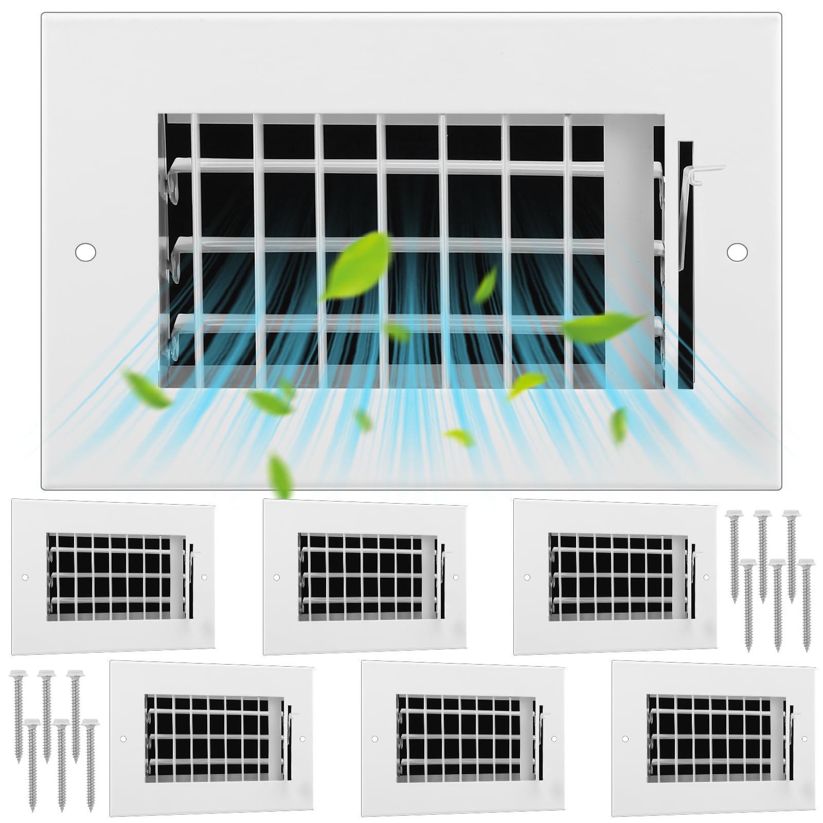 Grille d'aération mur et plafond Blulu en acier contre l'humidité de la maison