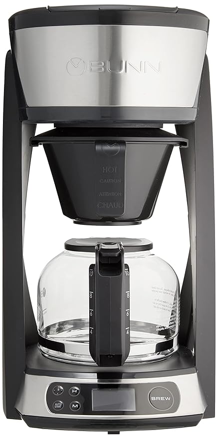 BUNN HB Heat N Brew Programmable Coffee Maker, 10 Cup, Stainless Steel