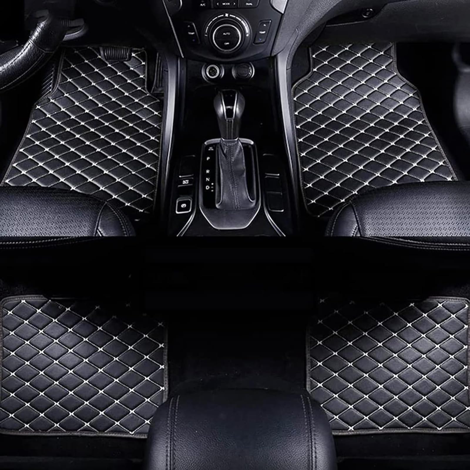 Car Floor Mats for Mercedes Benz A Class W177 A160 A180 A180d A200 A200d A220d A250e A260 AMG A35 A45 RHD, All Weather Leather Car Floor Mats, Waterproof and Anti-Slip Floor Carpet Mat