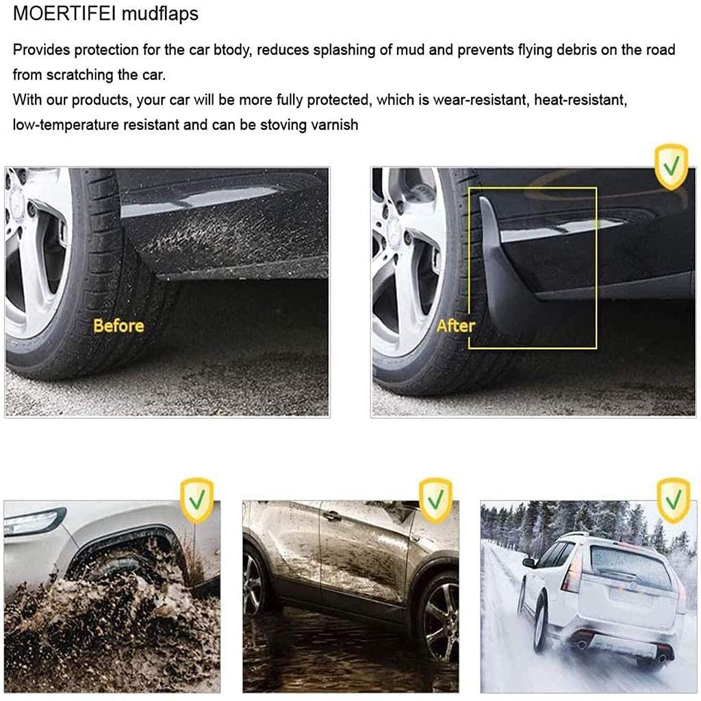 4 Pezzi Paraspruzzi per Auto per Jeep Renegade 2015-2021, Antispruzzo Impermeabile Durevole Facile da Installare per Auto Parafanghi