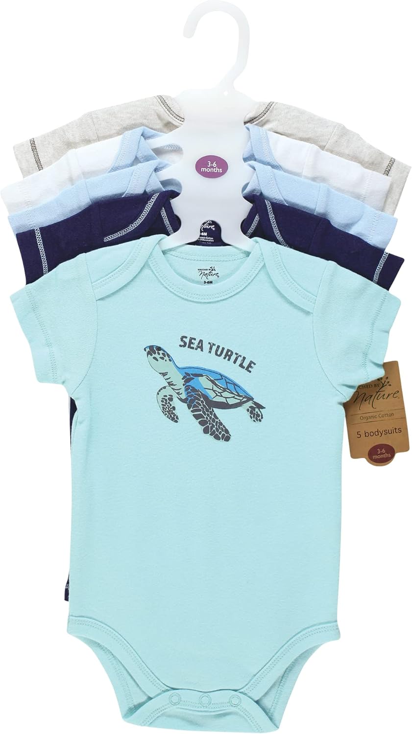 Touched by Nature Unisex Baby Organic Cotton Bodysuits