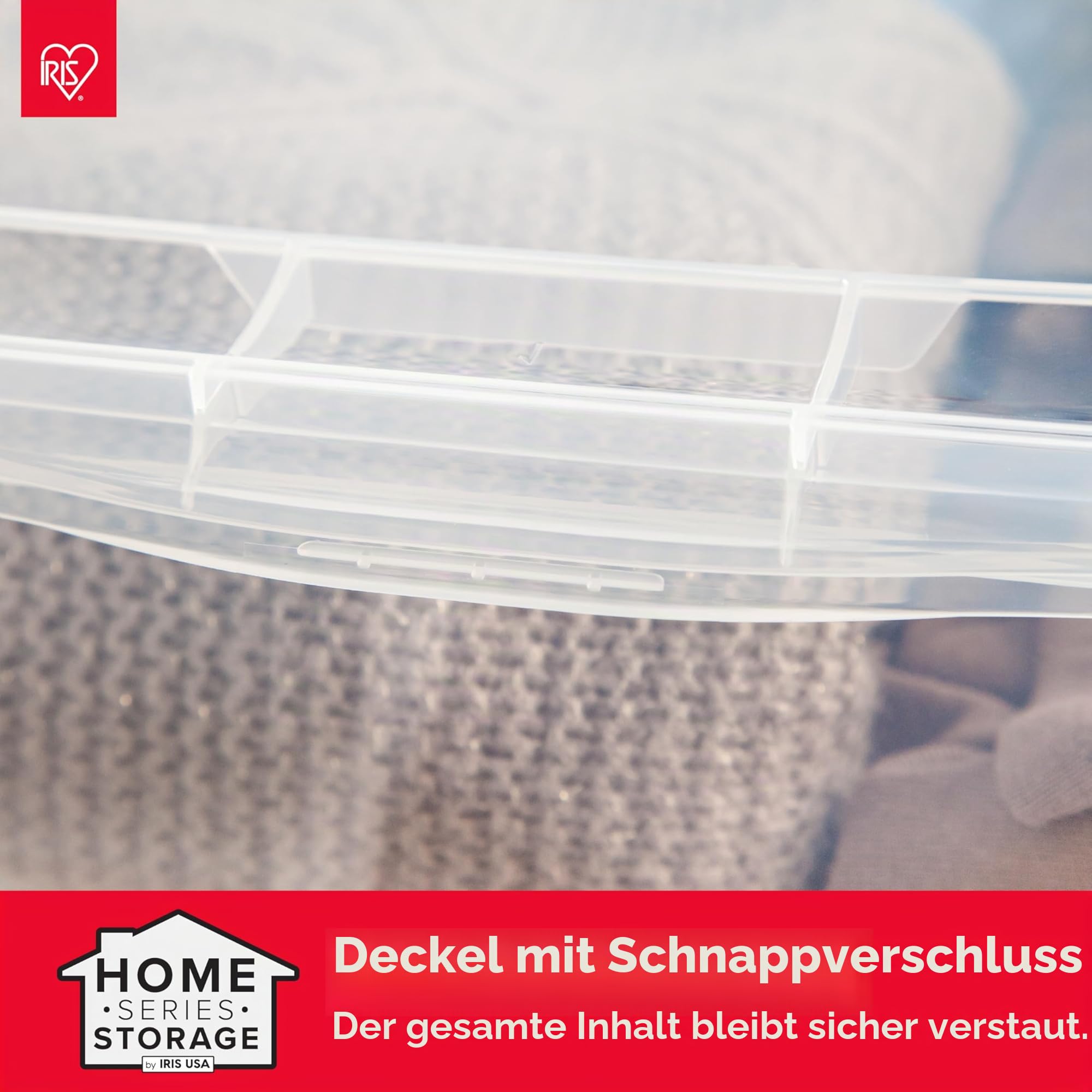 Iris Ohyama Vielseitige Aufbewahrungsboxen, 5L, 20er-Set, Transparent, Deckel leicht schließbar, Stapelbar, Für Schrank, Regale, Klassenzimmer, Organisation, Spielzeug, Kunstbedarf, Schuhe, CNL-5
