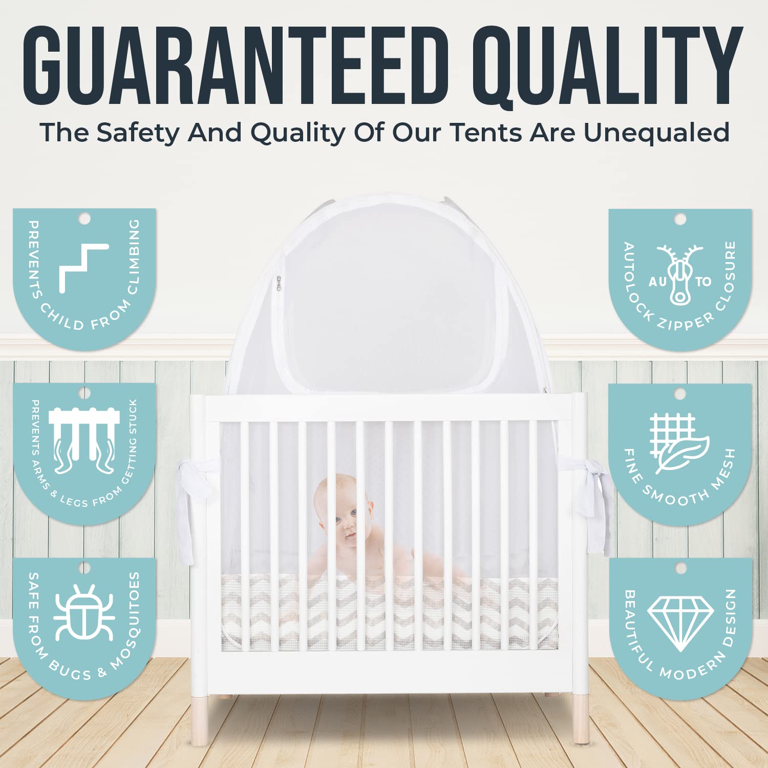 Crib Tent for Pack â€˜N Play by Pro Baby Safety Premium Mini Crib
