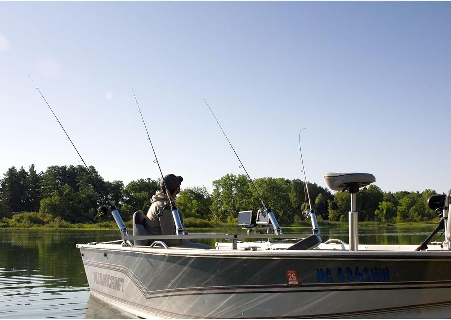 Stow Away Trolling System - Collapsable, Foldable, Seat Post Attaching, 4 Rod Holders Included