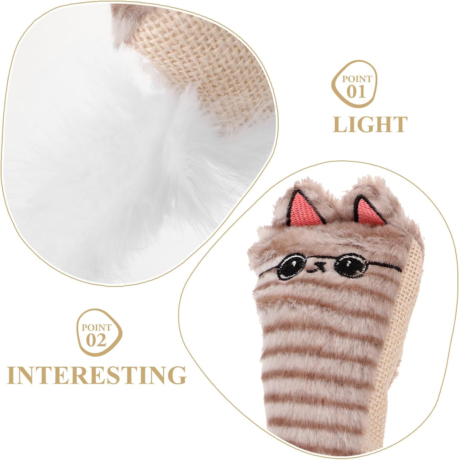 Catnip Plush Teething with Crinkle Paper, Sisal Chewing Cat Dental for Indoor Cats and Kittens, Interactive Gray Catnip Stuffed Chew