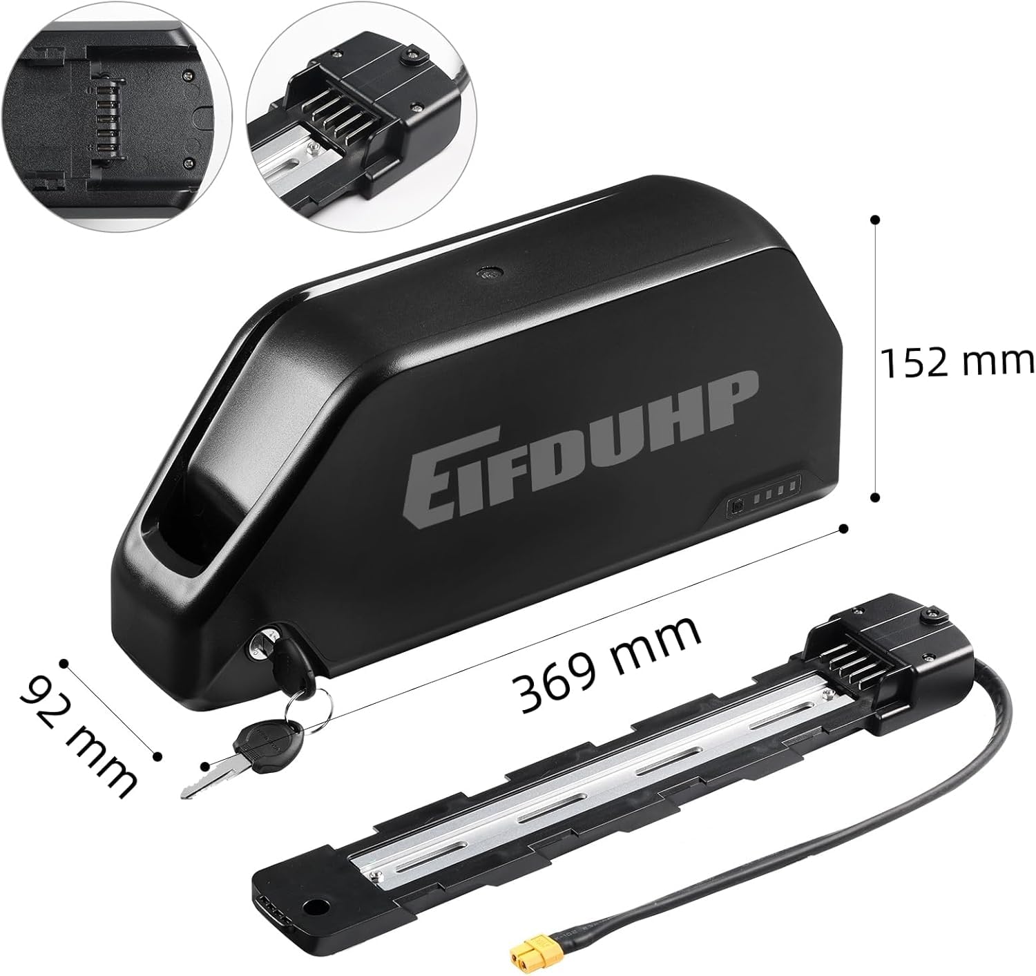 52V Ebike Akku 25Ah, (Zellen der Klasse A+) Ebike Batterie für 1500W 1000W 750W 500W 350W 250W, Elektrofahrrad Lithium Ionen Akku Große Kapazität