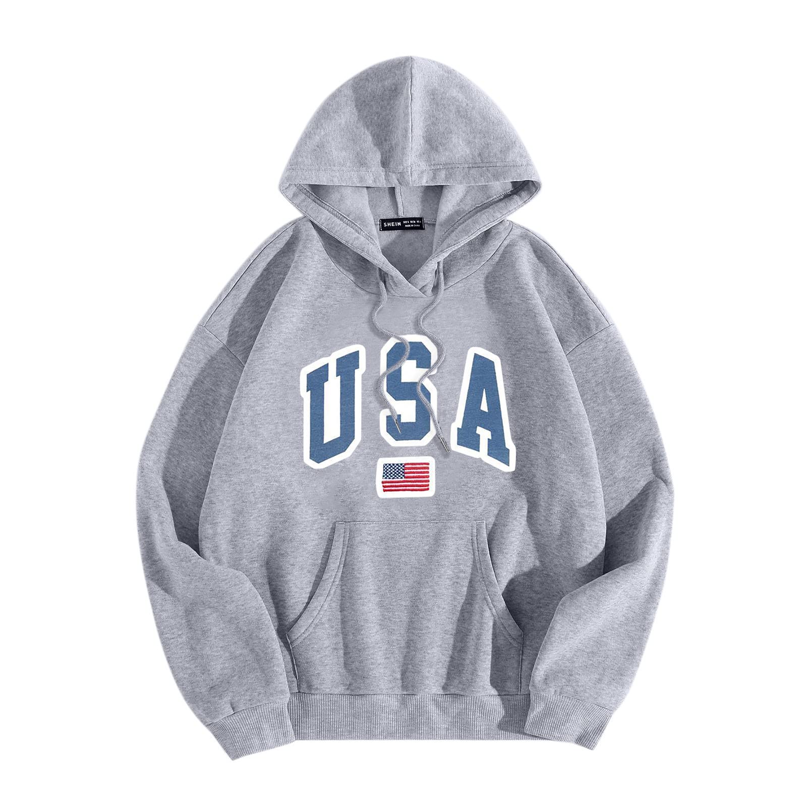 Alalaso Sweatshirts for Men Midweight Cotton Long Sleeve Jersey with Hood Print Graphic Regular Fit Stylish Pullover