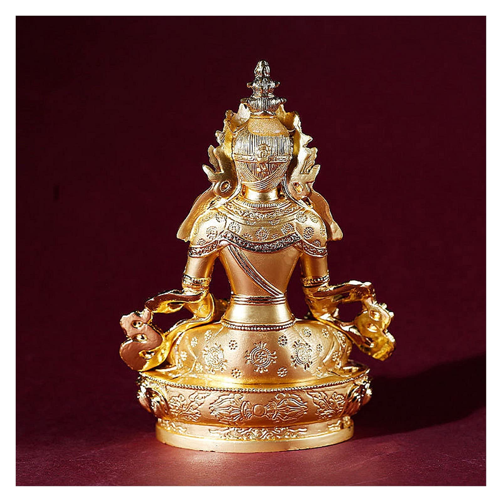 Amazon｜仏像 置物 14cm金ピーティング合金金属ksitigarbhaチベット