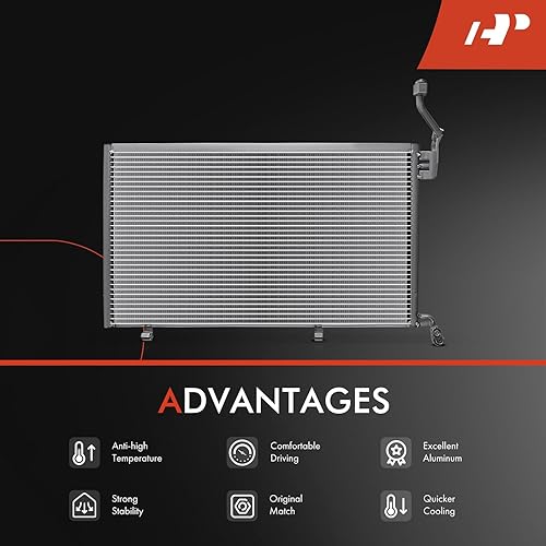 Miniatura 5 de A-Premium Condensador AC de CA, compatible con Ford Fiesta 2014-2019, ST Hatchback, 1.6L 4 cilindros turboalimentado - Repuesto de pieza C1BZ19712C