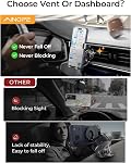 AINOPE Phone Holder for Car Vent【2026 Auto Lock】 Car Phone Holder Mount for Car Accesorries for Women Men Mom, Cell Phone Holder Car Vent Clip Hand Free for All 4-7 Inch iPhone 17 16 Pro Samsung S25