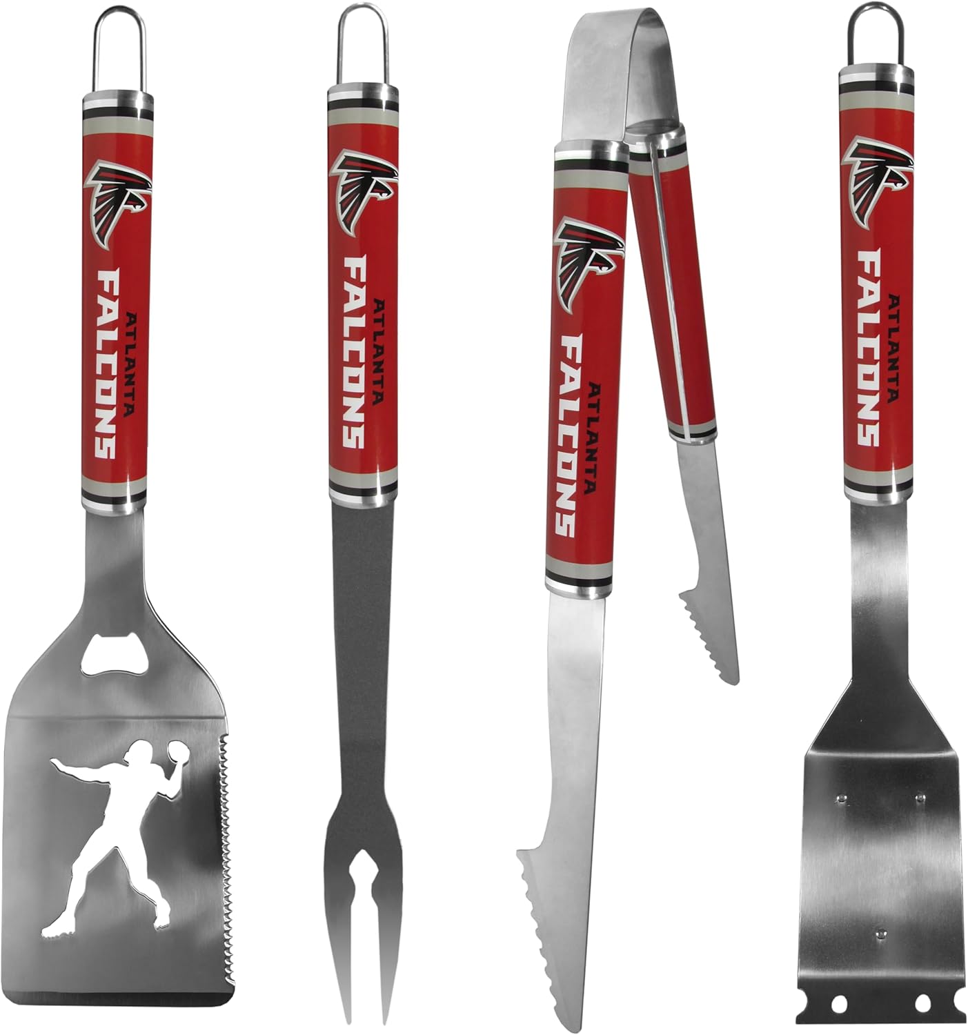 Siskiyou NFL Atlanta Falcons 4 pc Logo Grill Tool Set, One Size, Team Colors