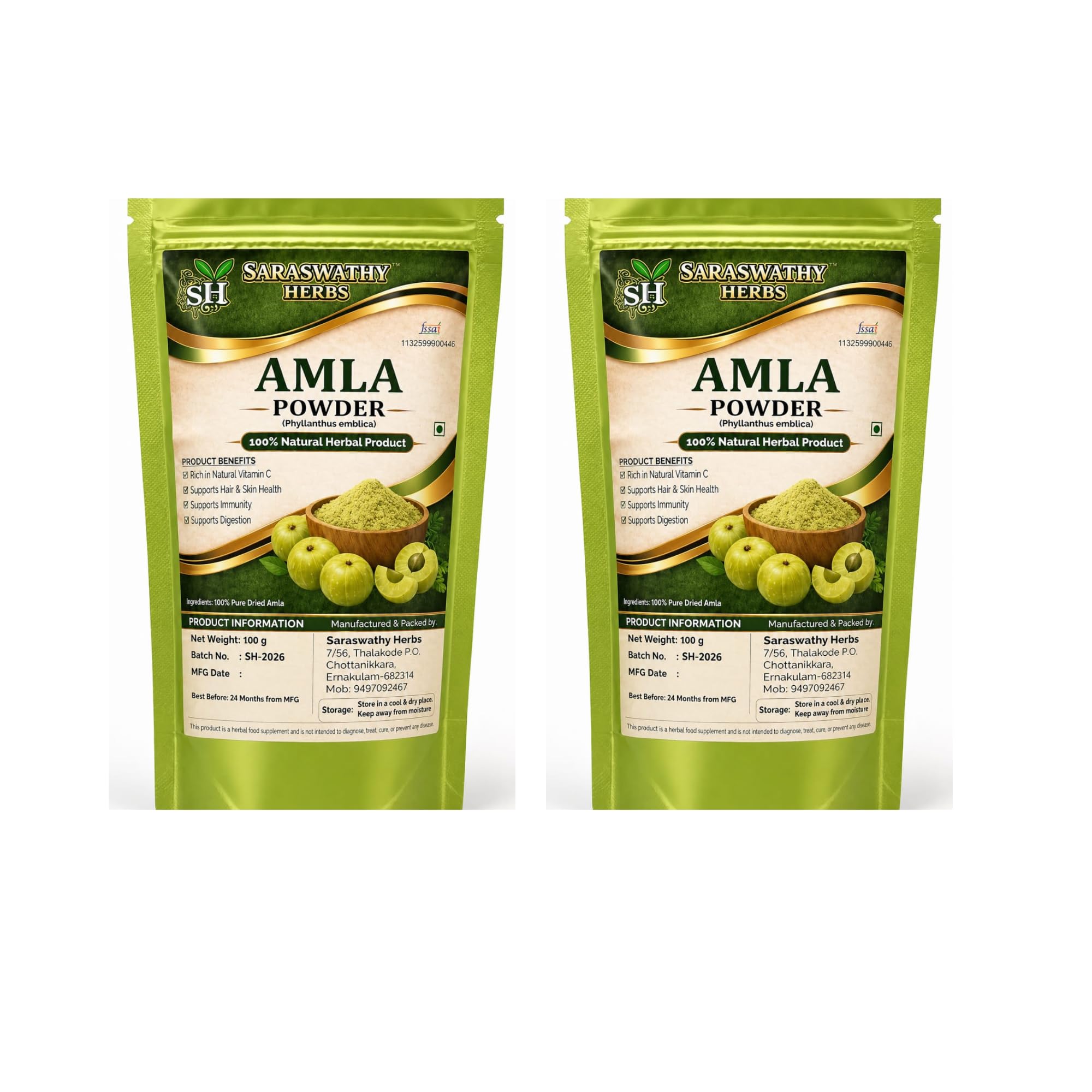 Amla Powder, 100% Natural Herbal, Rich in Vitamin C, Supports Hair, Skin and Immunity, 100 g — Amazon image 7