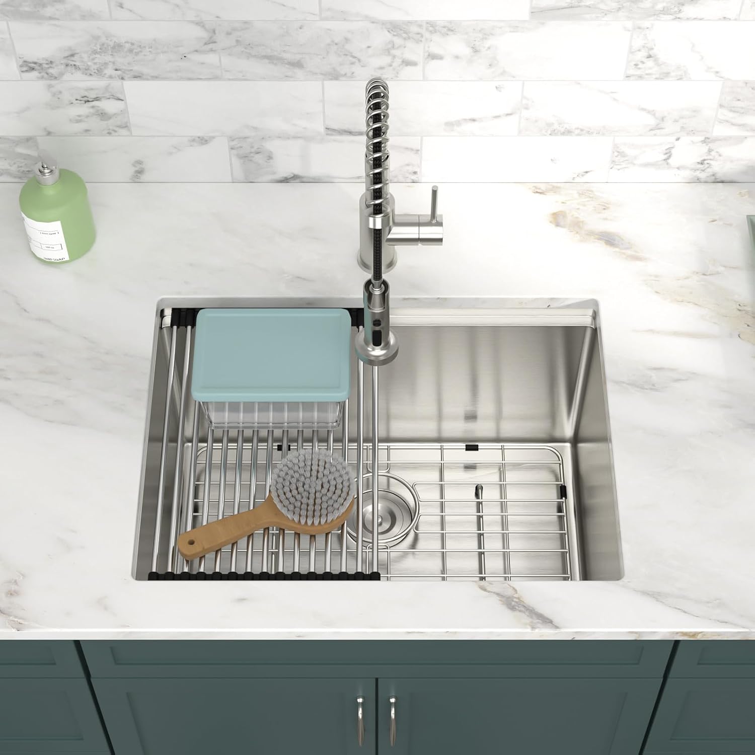24x18 Inch Undermount Laundry Room Sink, 12 Inch Deep Utility Sink, 16 Gauge Stainless Steel Single Bowl Sink, Workstation Sink for Kitchen, Laundry & Utility