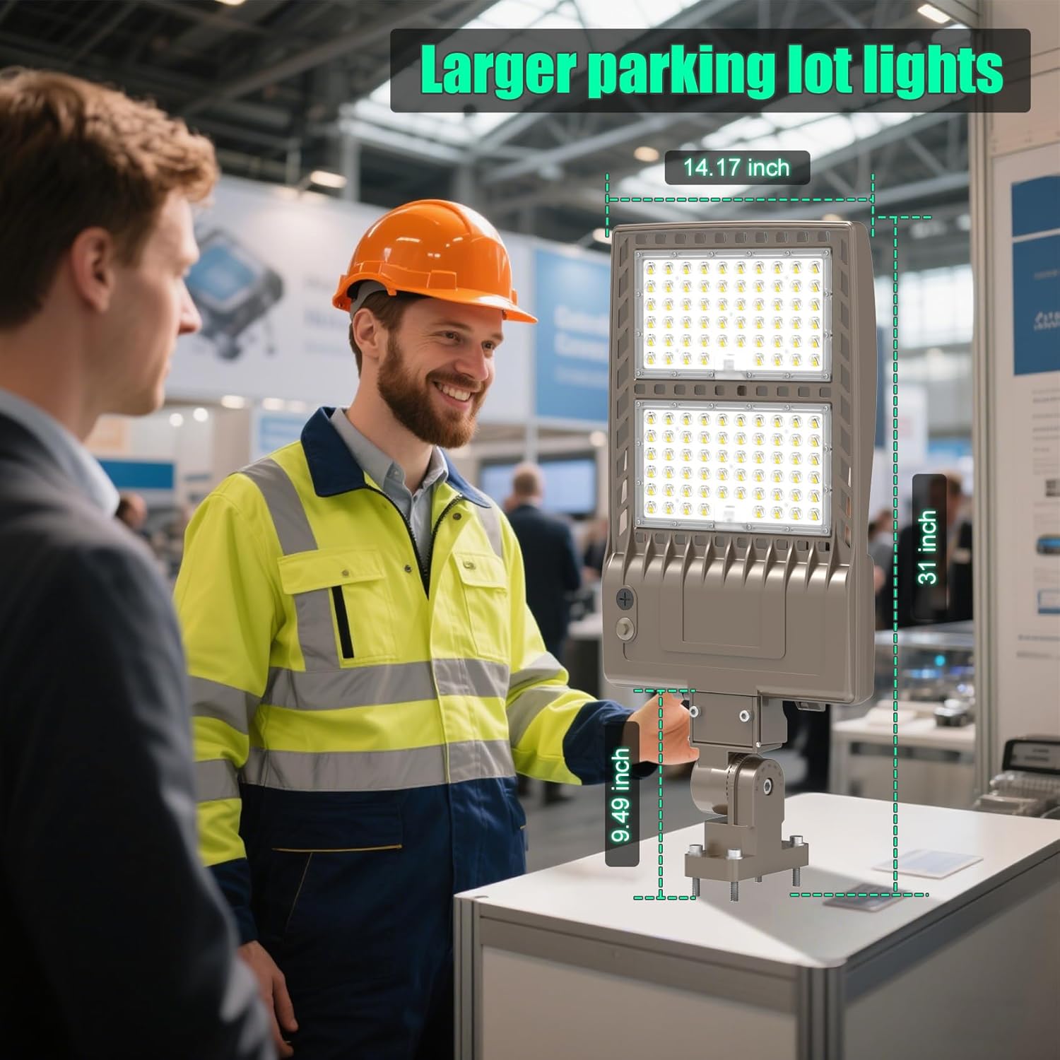 400W LED Parking Lot Light with Dusk to Dawn Photocell Power Adjustable Outdoor Lighting Arm Mount 60000LM IP65 UL & DLC Commercial Shoebox Pole Lights for Street Stadium Tennis Court 5000K (100-277V)